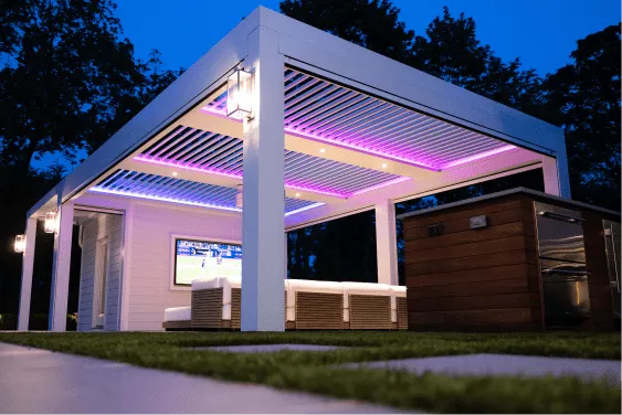 pergola Lamp with wall lamp