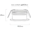 DAWN,3W DC 12V / 24V RGBW Mini LED Spotlight-Line drawing