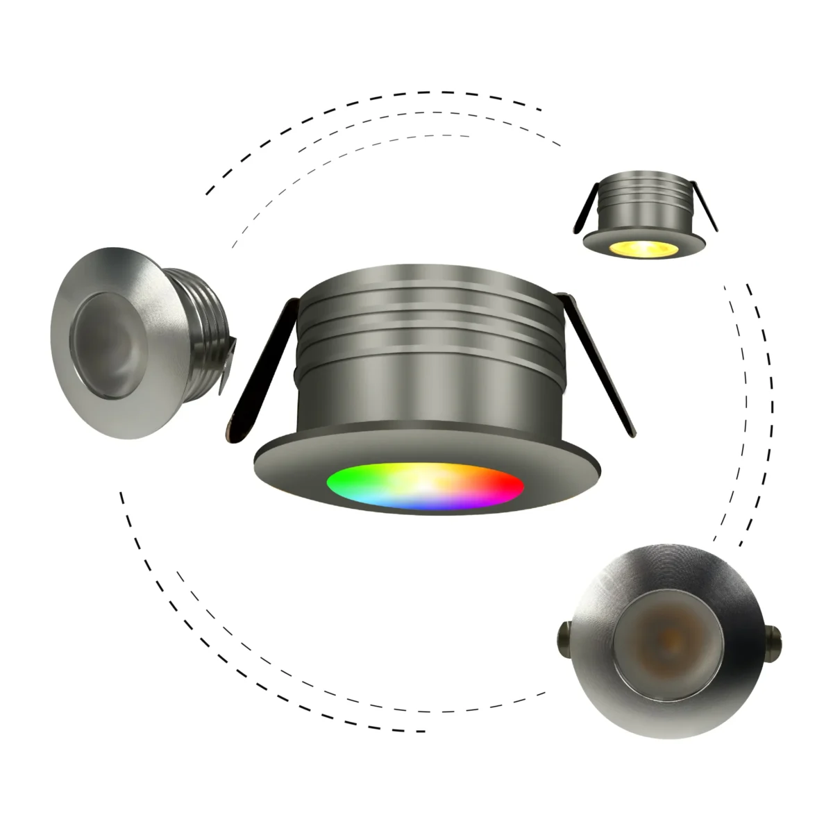 DAWN,3W DC 12V / 24V RGBW Mini LED Spotlight