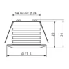 DIVA,3W DC 12V / 24V RGBW Mini LED Spotlight-Line drawing