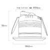 Dolphin,3W DC 12V / 24V Dimmable Recessed RGBW Mini LED Spotlight-Line drawing