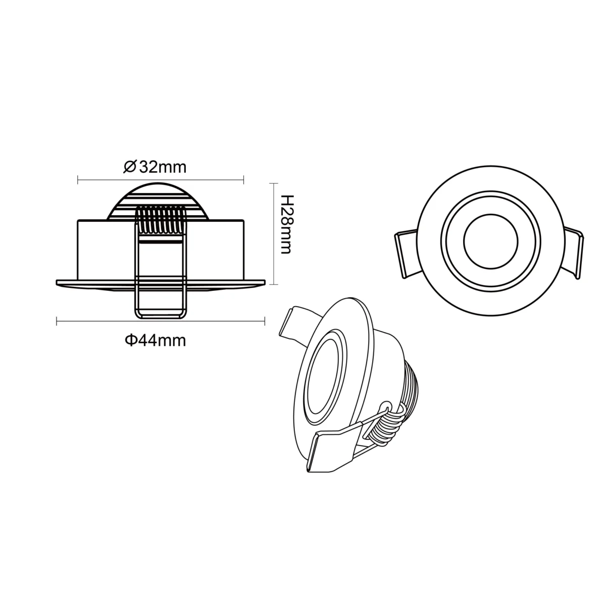 DHOW Line drawing new mini led spotlight