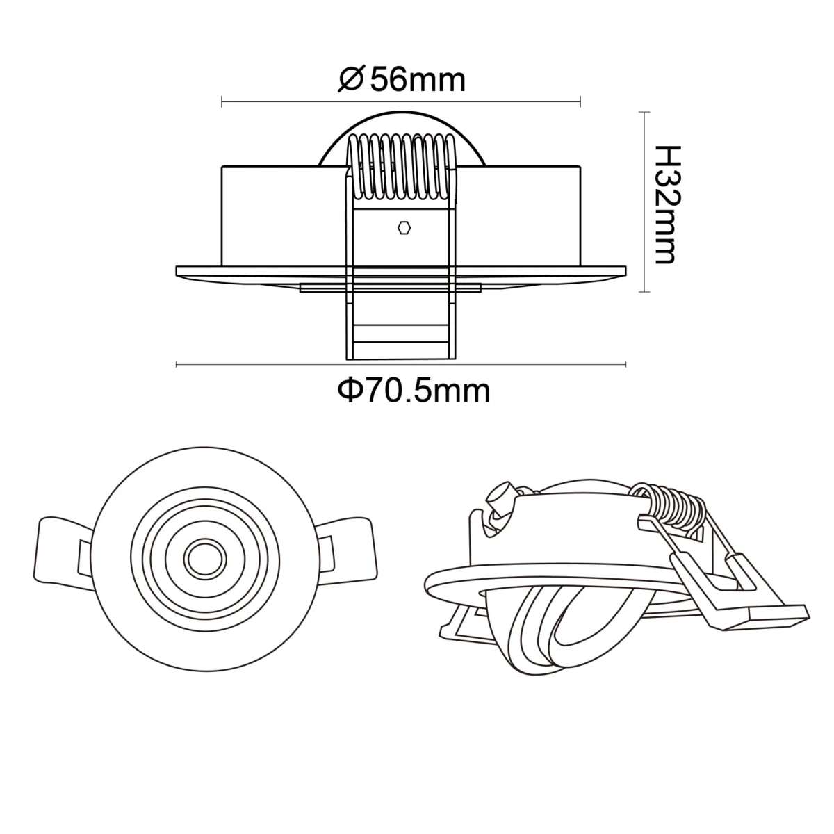 Dimple Line drawing new mini led spotlight