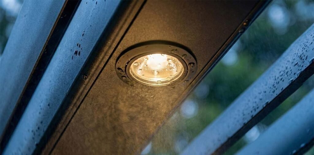 IP rating guide for outdoor pergola lighting and control components
