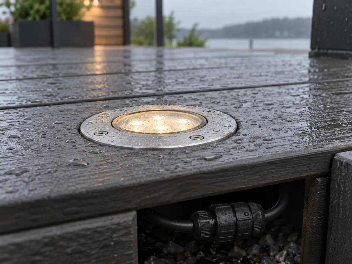 recessed-deck-light-waterproof-connector